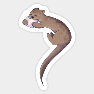 Transgender Pride Otter Sticker